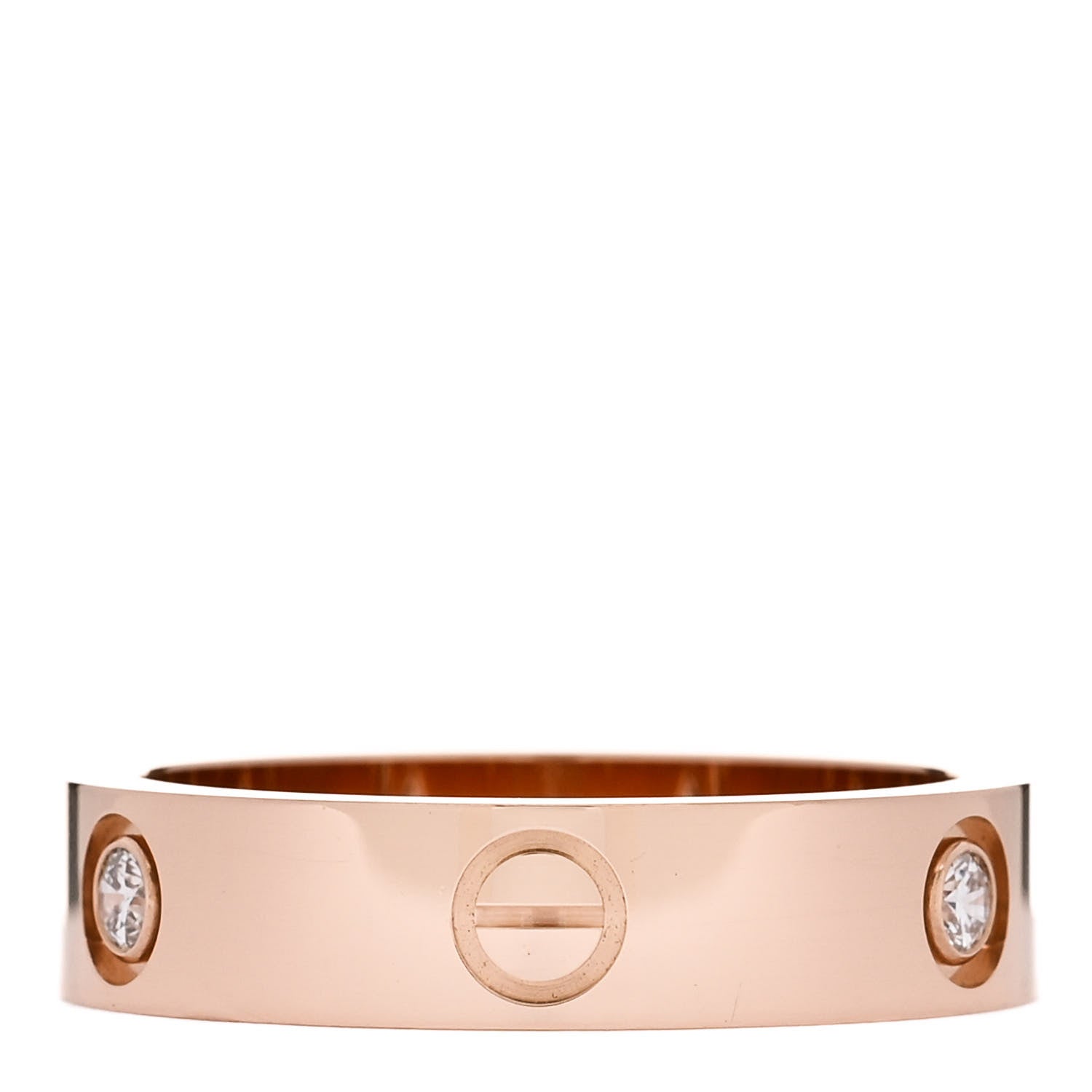 Cartier 18K Pink Gold 3 Diamond 5.5mm LOVE Ring 64 10.75 3 of 5