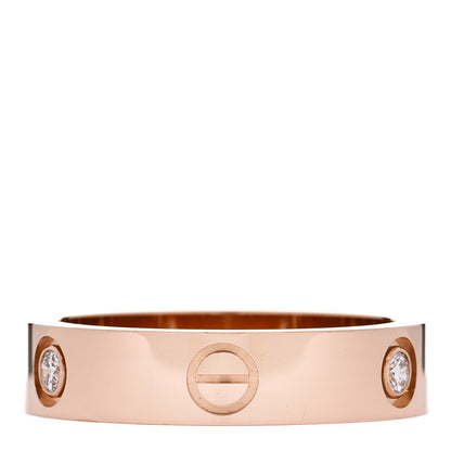 Cartier 18K Pink Gold 3 Diamond 5.5mm LOVE Ring 64 10.75 3 of 5