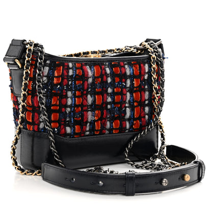 Chanel Tweed Calfskin Small Gabrielle Hobo Navy 3 of 11