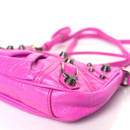 Balenciaga Agneau Arena Le Cagole Mini Purse With Chain Lipstick Pink 9 of 9