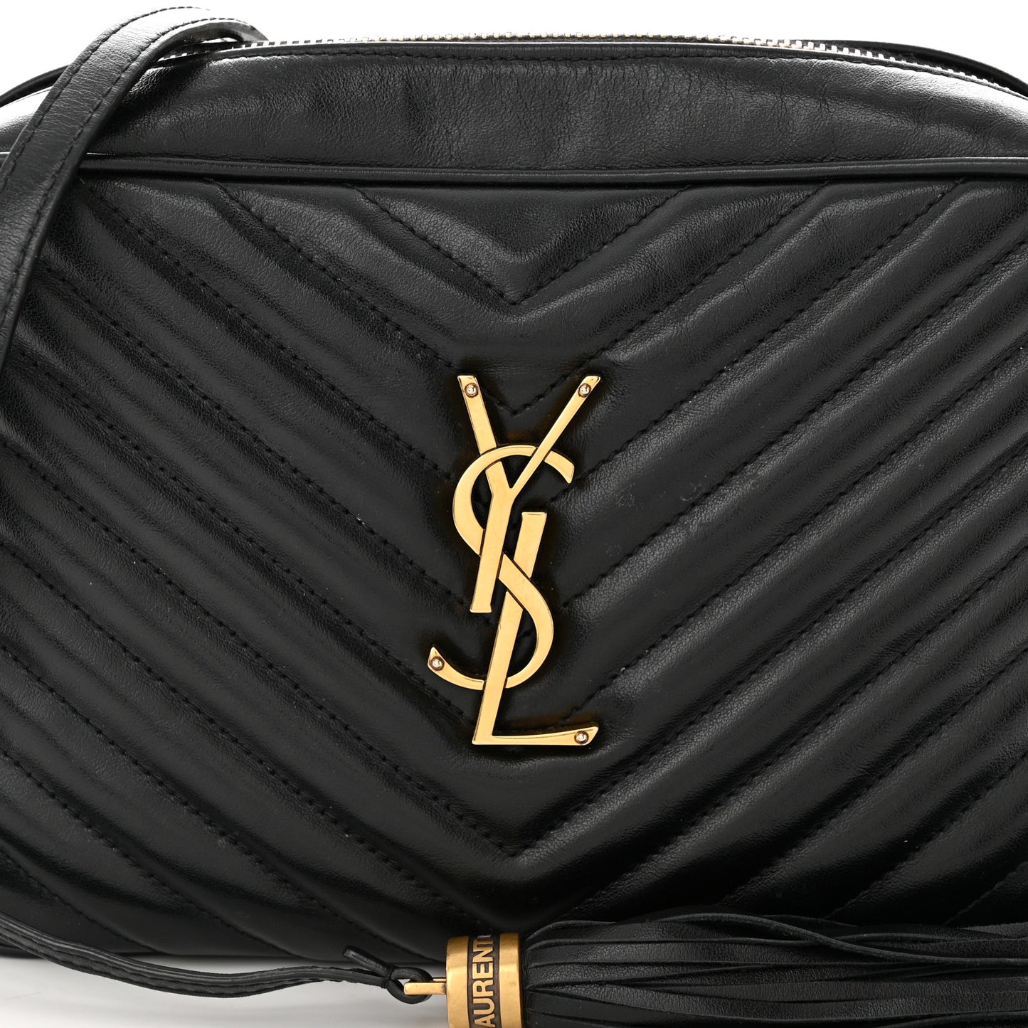 Calfskin Matelasse Monogram Lou Camera Bag Black