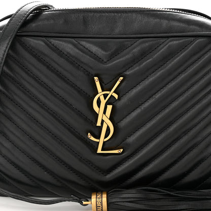 Saint Laurent Calfskin Matelasse Monogram Lou Camera Bag Black 8 of 12