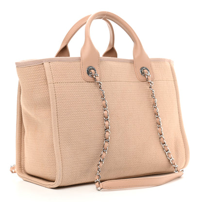 Chanel Mixed Fibers Small Deauville Tote Beige 4 of 12