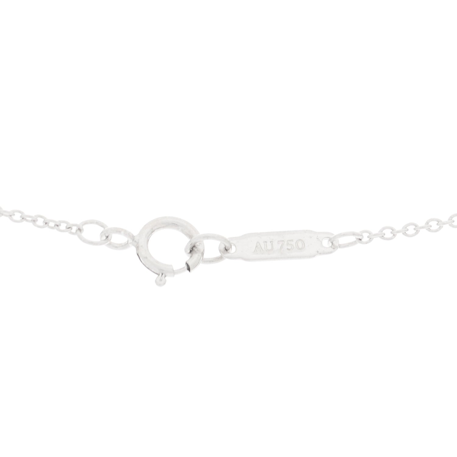 Tiffany 18K White Gold Diamond Bow Pave Pendant Necklace 4 of 6