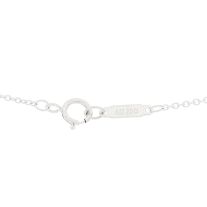 Tiffany 18K White Gold Diamond Bow Pave Pendant Necklace 4 of 6
