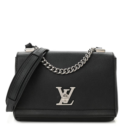 Louis Vuitton Calfskin Lockme II Chain Bag BB Black 1 of 9
