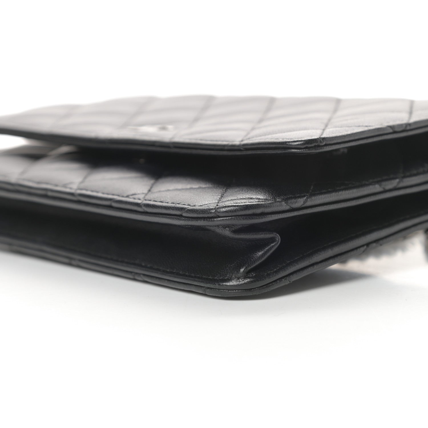 Chanel Lambskin Quilted Wallet On Chain WOC Black 11 of 17