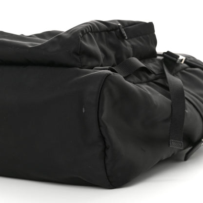 Prada Re-Nylon Saffiano Logo Double Buckle Backpack Black 9 of 12