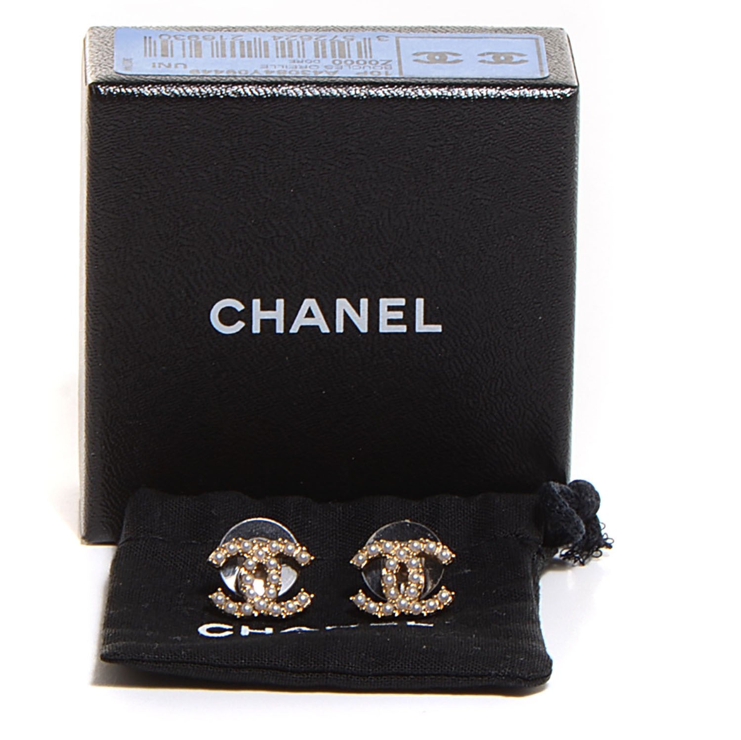 Chanel Pearl CC Earrings Gold 4 of 4