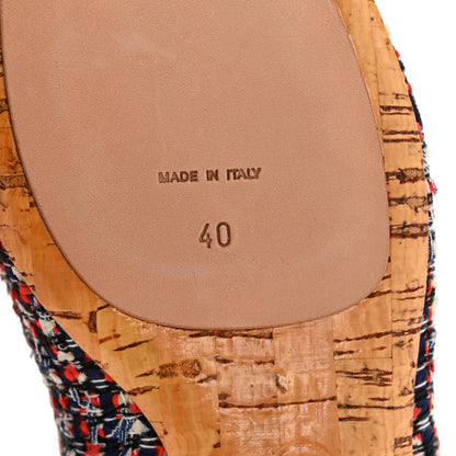 Chanel Tweed Crystal CC Ballerina Flats 40 Multicolor 7 of 9