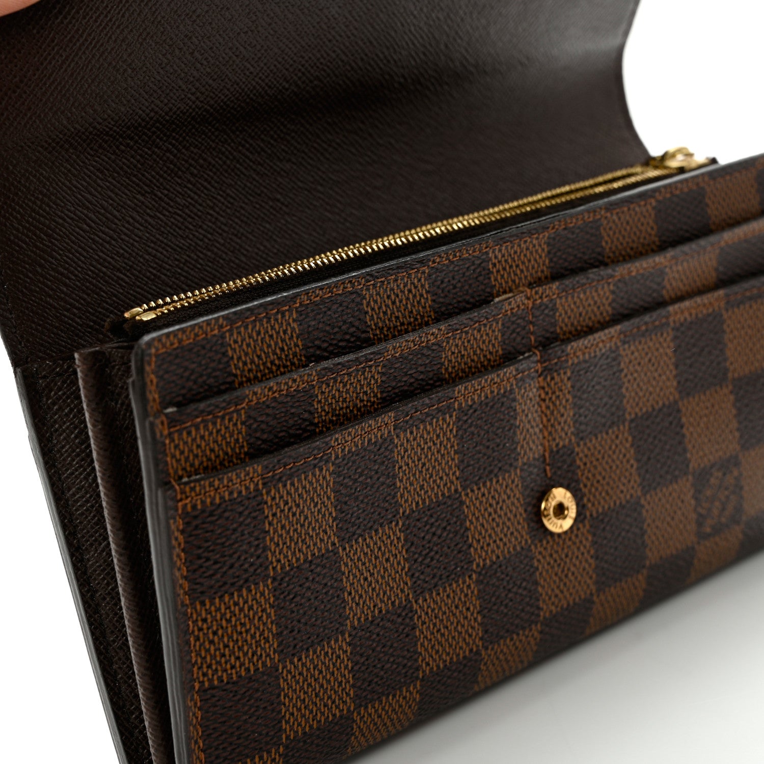 Louis Vuitton Damier Ebene Sarah Wallet NM 9 of 15