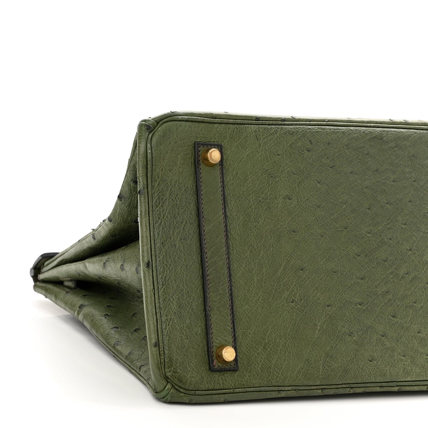 Hermes Ostrich Birkin 35 Vert Olive 9 of 23