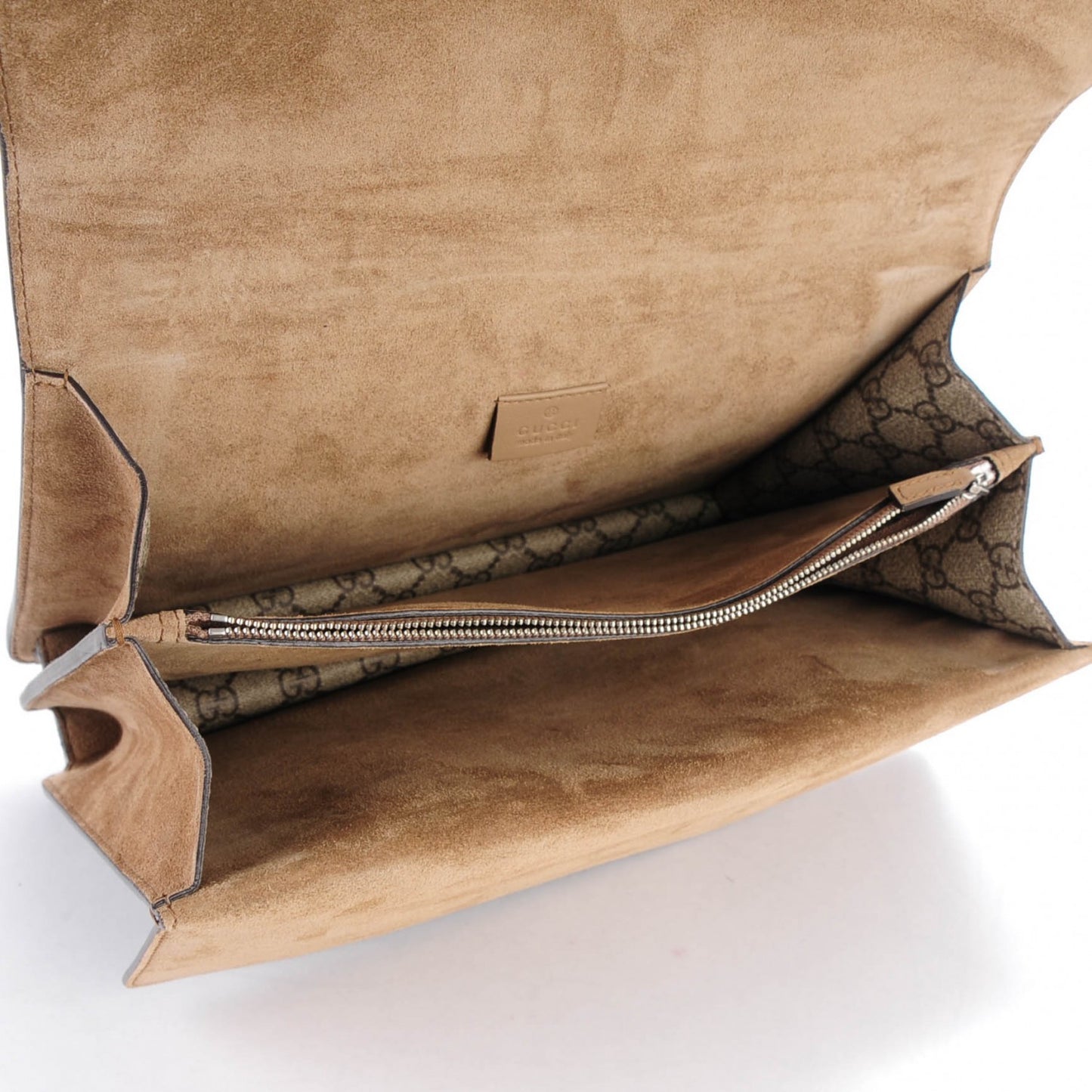 GG Supreme Monogram Embroidered Medium Dionysus Shoulder Bag Taupe