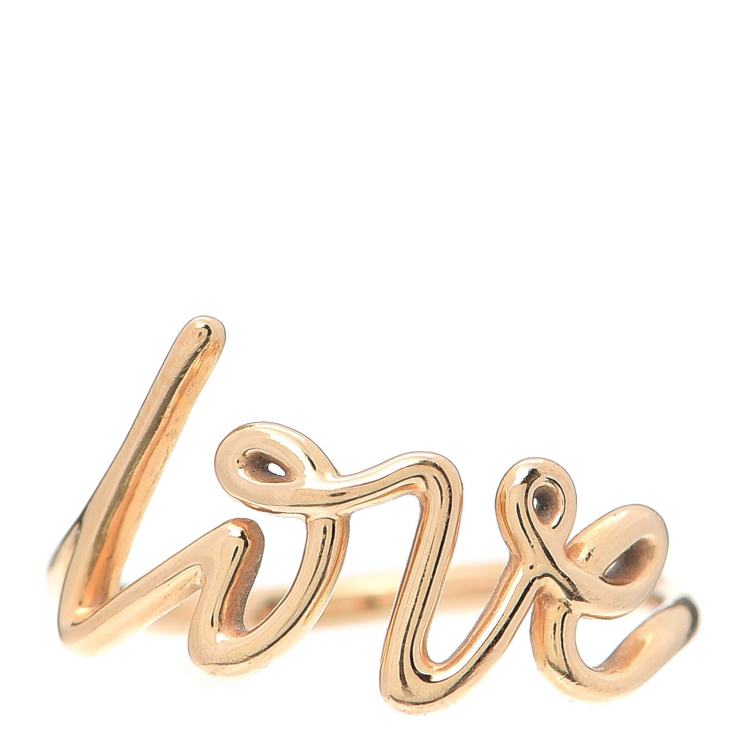 Tiffany 18K Rose Gold Paloma Picasso Graffiti Love Ring 53 6.5 1 of 6