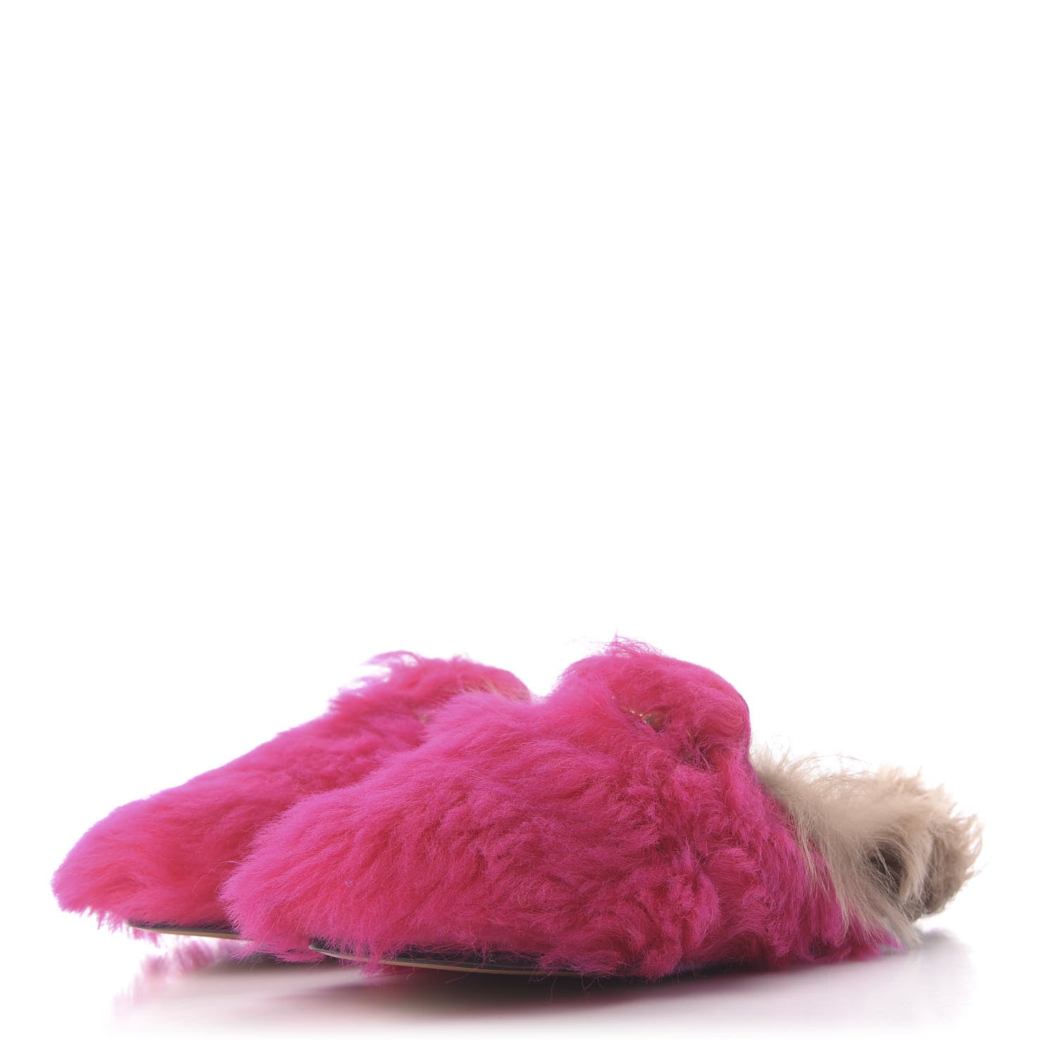 Gucci Merino Wool Womens Princetown Slippers 37.5 Raspberry Lipstick Natural 3 of 10
