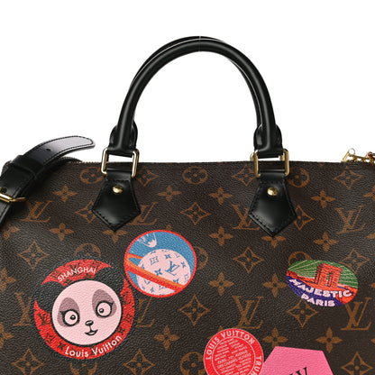 Louis Vuitton Monogram My World Tour Speedy Bandouliere 30 Black 6 of 13