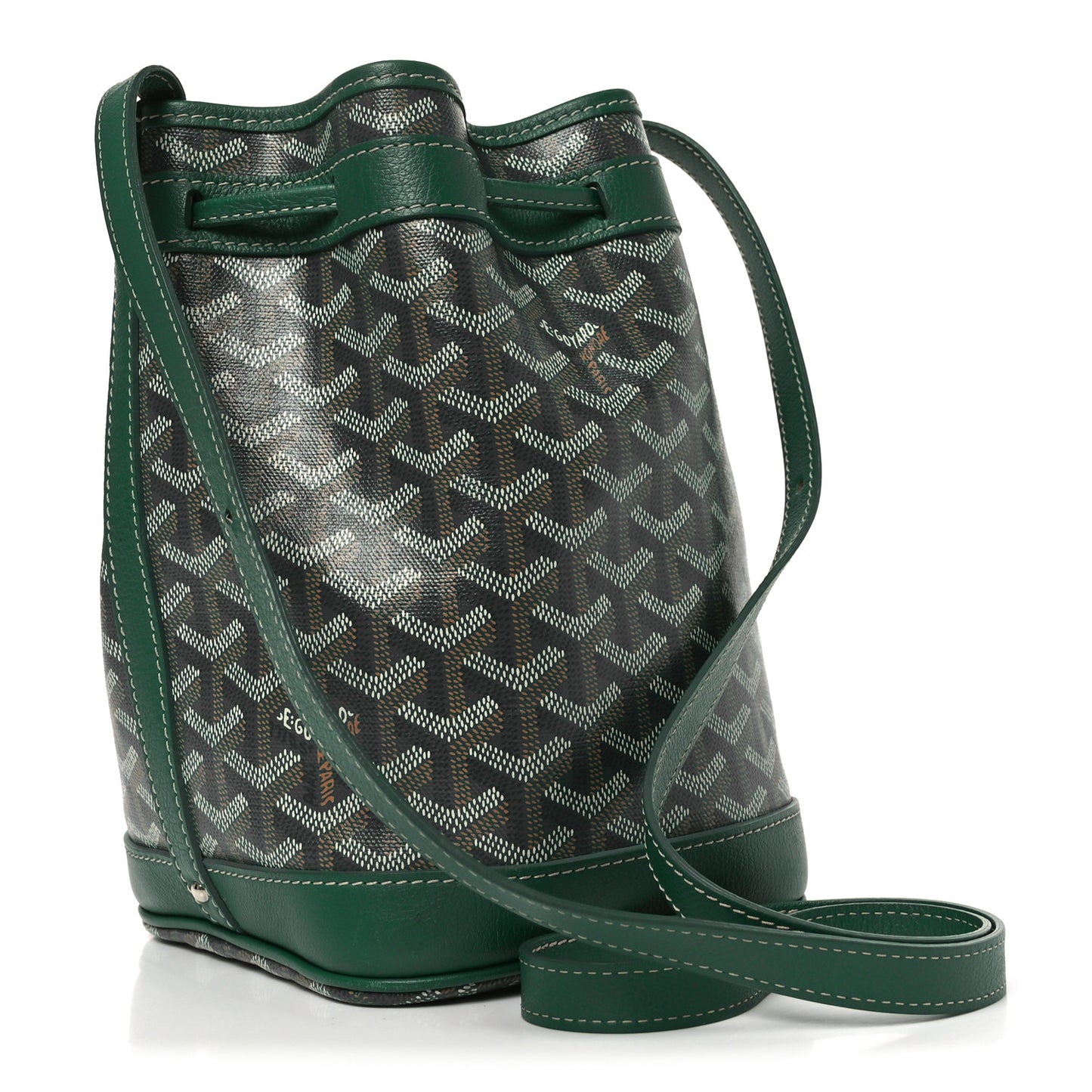Goyardine Petit Flot Bucket Bag PM Green