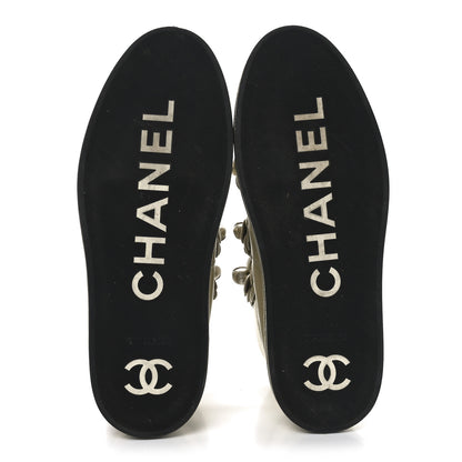 Chanel Metallic Lambskin Camellia High Top Sneakers 39.5 Gold 6 of 9