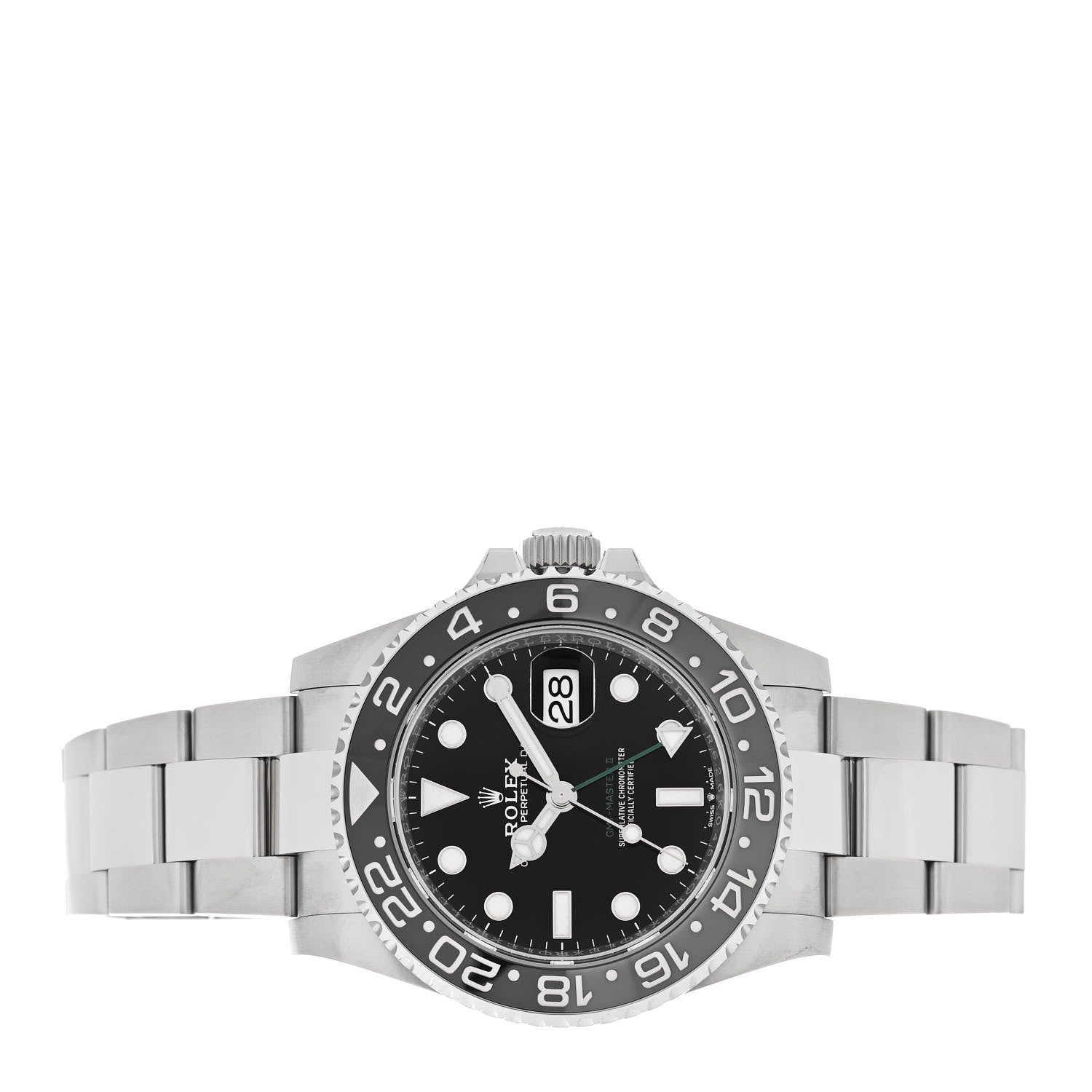 Rolex Stainless Steel 40mm Oyster Perpetual Date GMT Master II Bruce Wayne Watch Black 126710GRNR 2 of 5