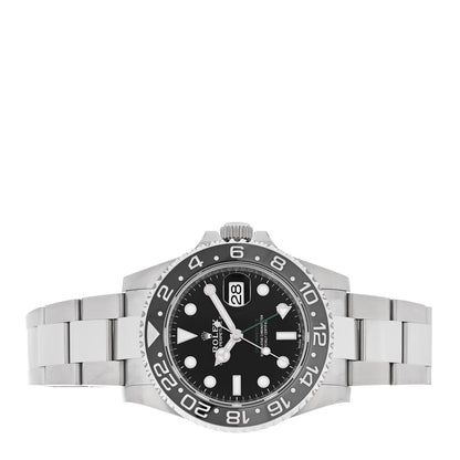 Rolex Stainless Steel 40mm Oyster Perpetual Date GMT Master II Bruce Wayne Watch Black 126710GRNR 2 of 5