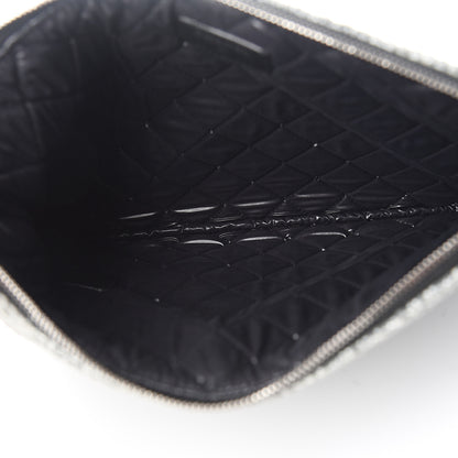 Chanel Tweed CC Medium Cosmetic Case Grey Black 4 of 7