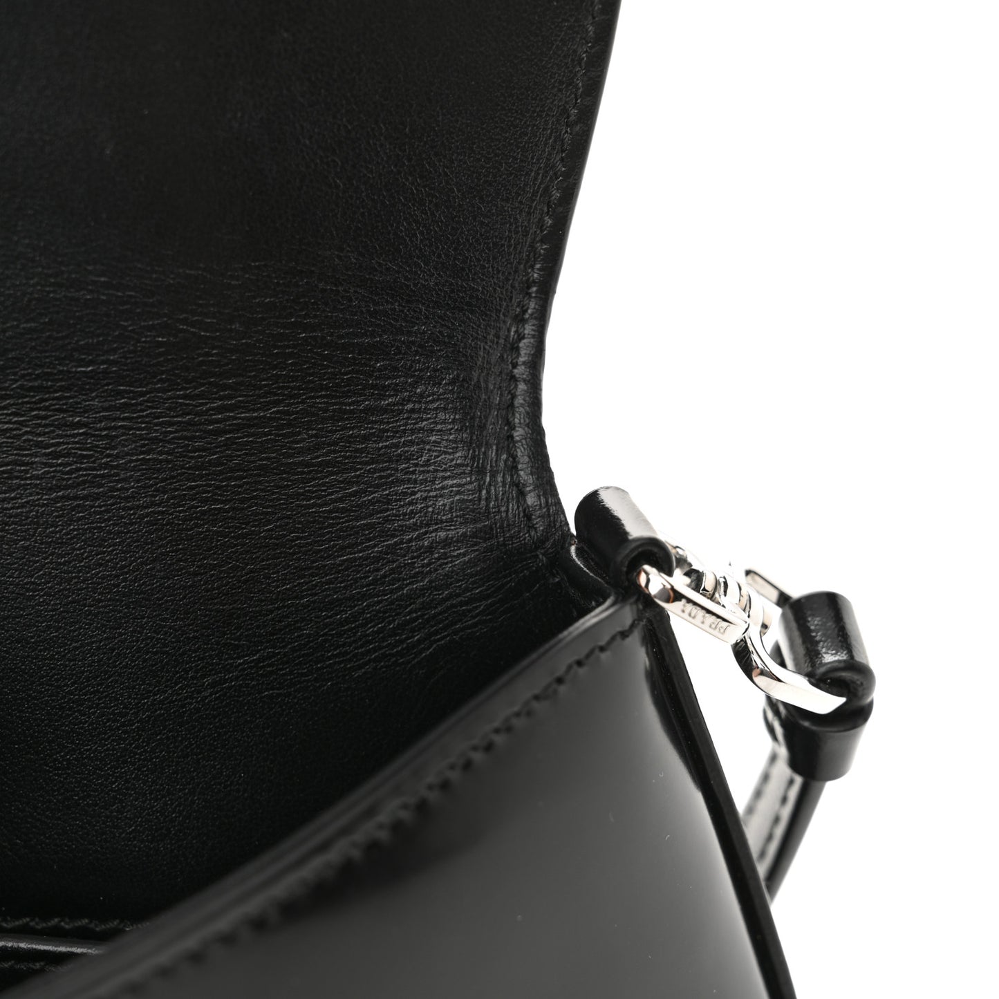 Spazzolato Cleo Flap Shoulder Bag Black