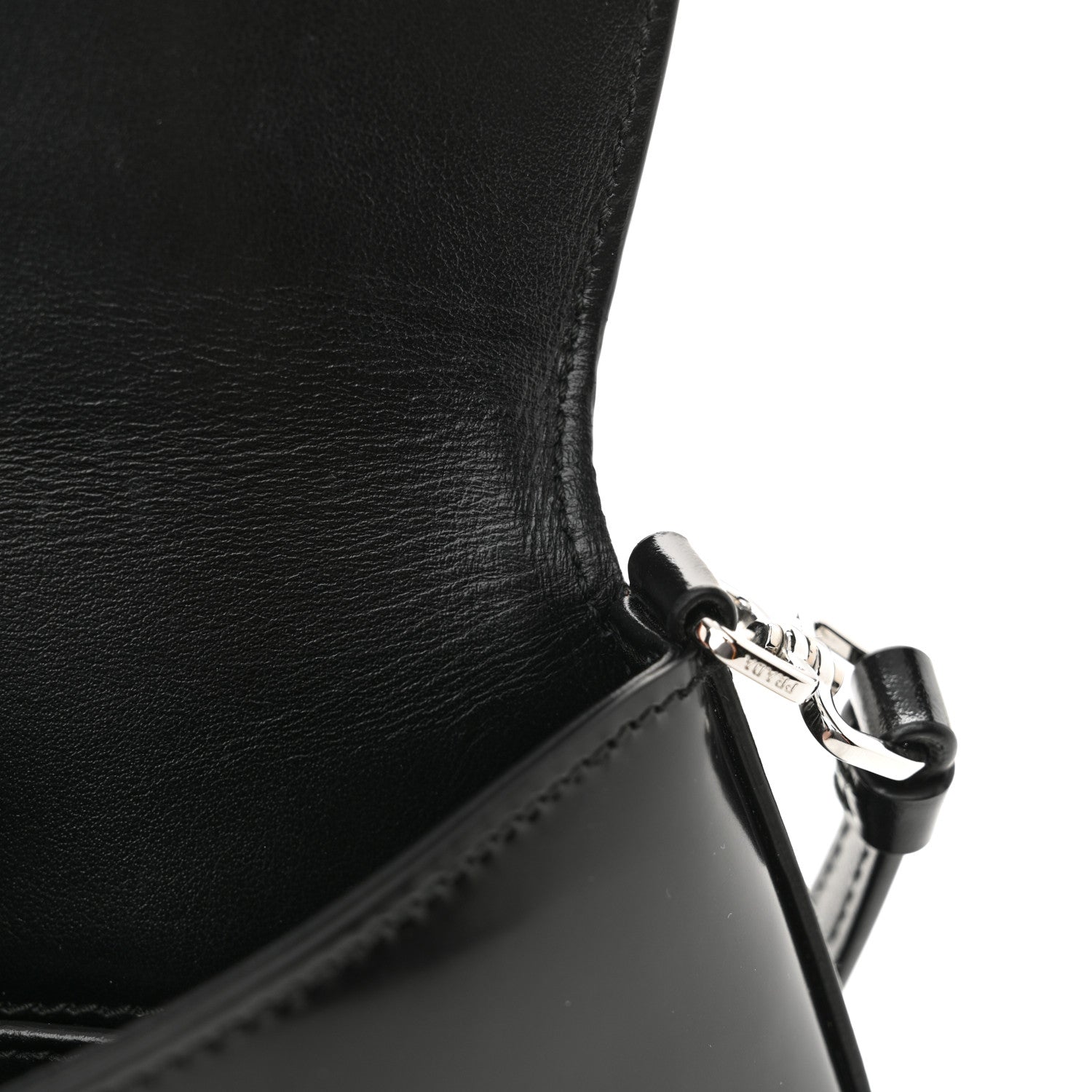 Prada Spazzolato Cleo Flap Shoulder Bag Black 11 of 12