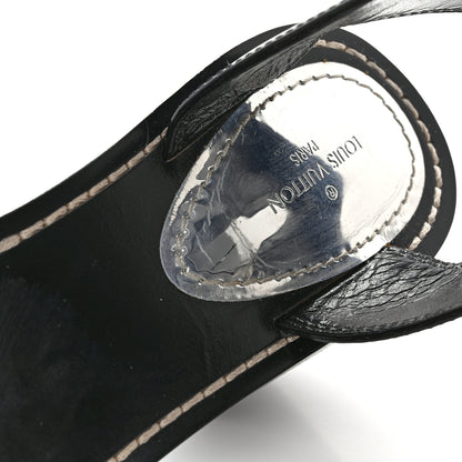 Louis Vuitton Calfskin Monogram Passenger Sandals 37.5 Black 10 of 10