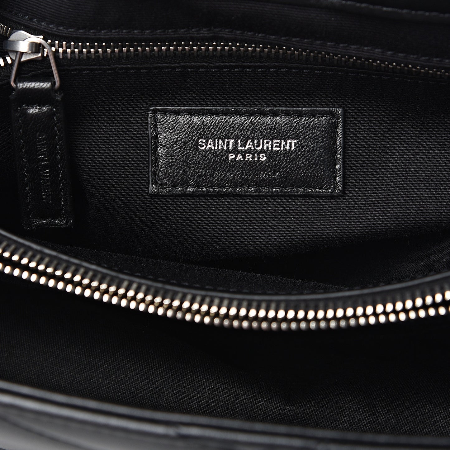 Calfskin Y Quilted Monogram Medium Loulou Chain Satchel Black