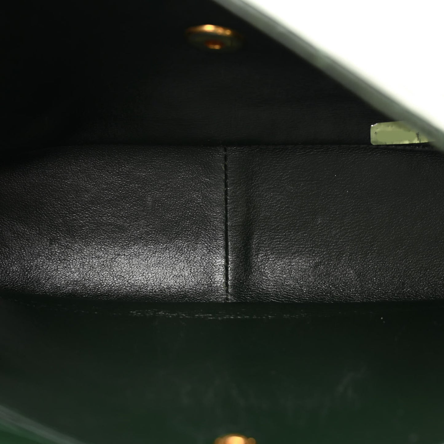 Lambskin Quilted Small Single Flap With Pouch Green