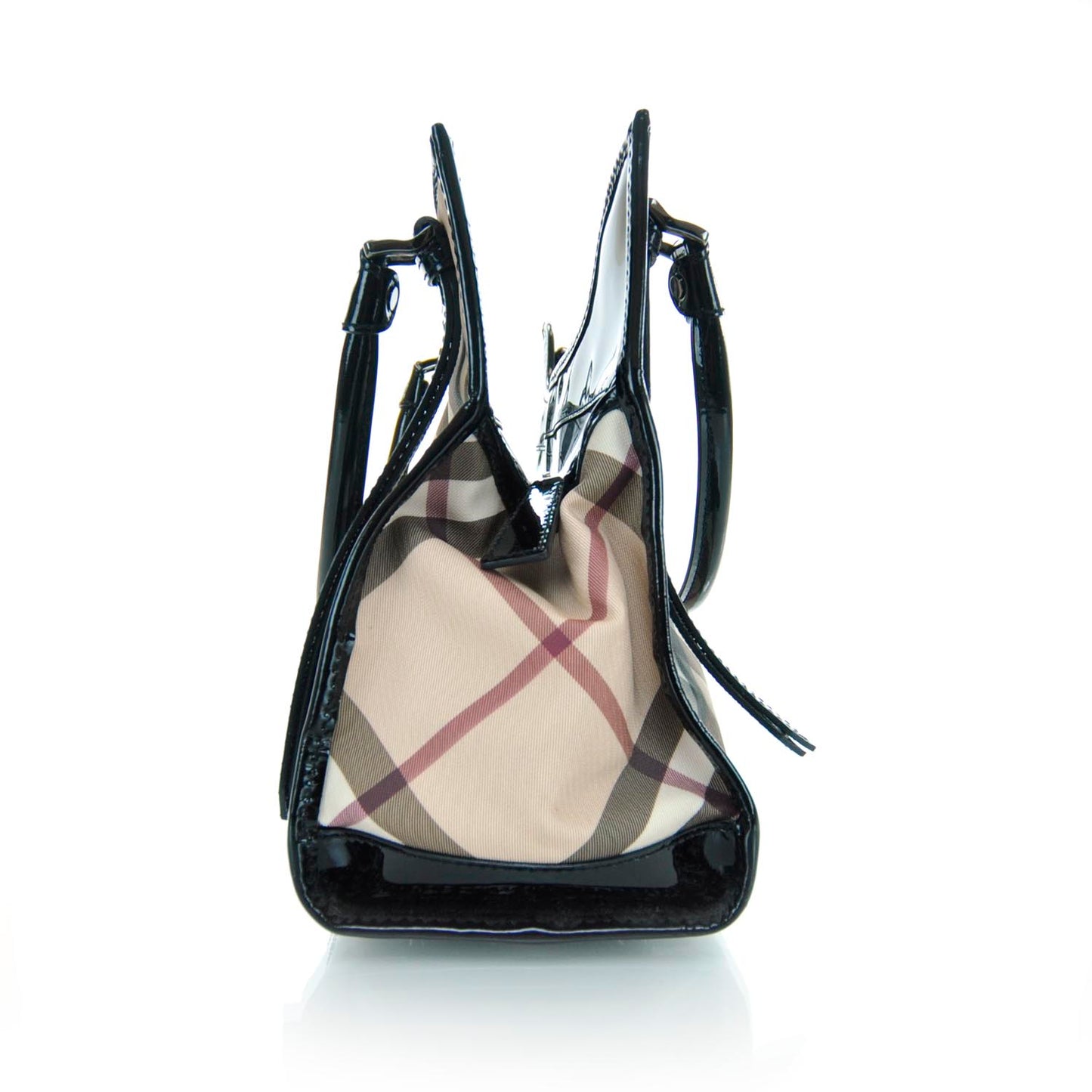 Patent Trim Nova Check Tote Black