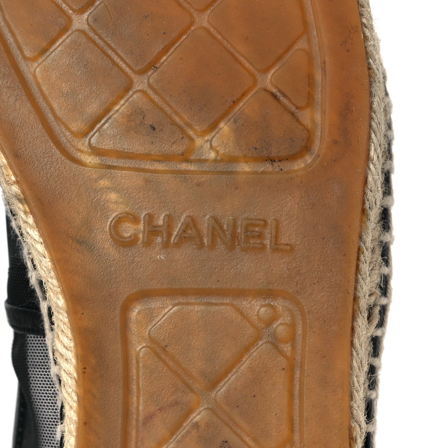 Chanel Mesh Grosgrain CC Espadrilles 40 Black 6 of 8