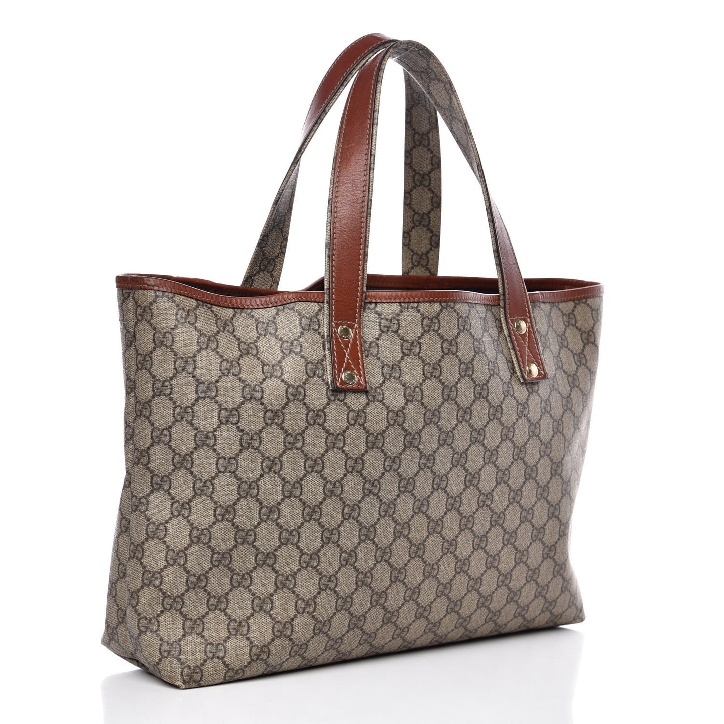 GG Plus Monogram Medium Signature Web Loop Tote Brown