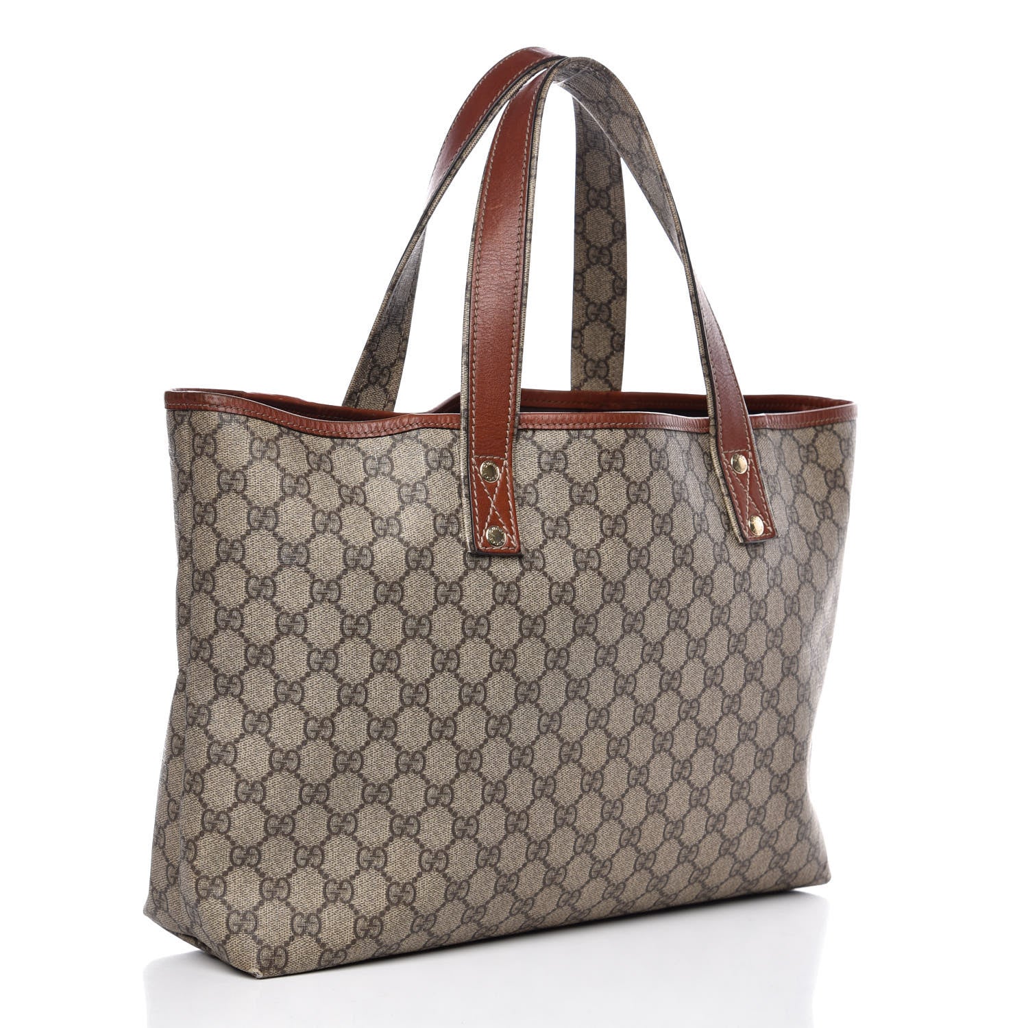 Gucci GG Plus Monogram Medium Signature Web Loop Tote Brown 3 of 8