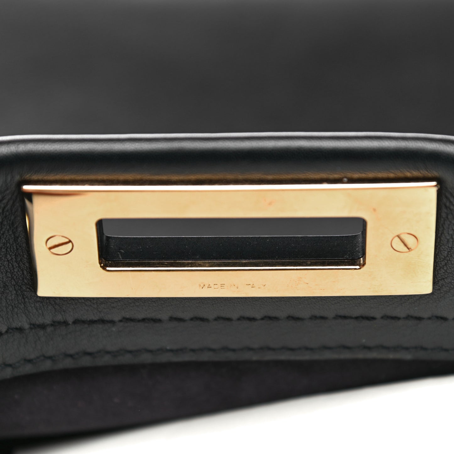 Vitello Seta Shiny Nappa Medium Peekaboo Iconic Satchel Black