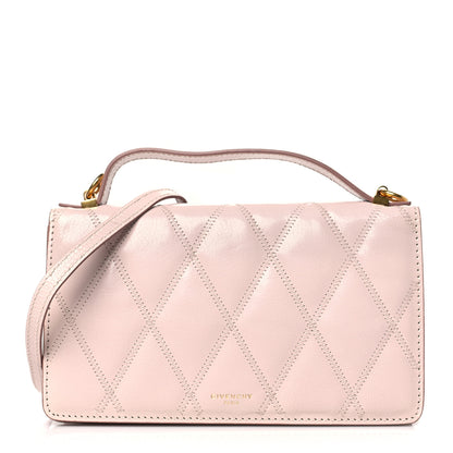 Givenchy Goatskin Quilted GV3 Strap Wallet Pale Pink 1 of 13