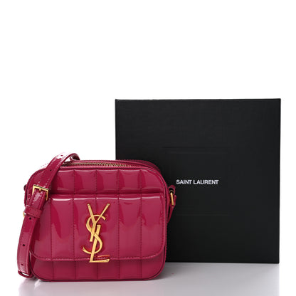 Saint Laurent Patent Matelasse Monogram Toy Vicky Camera Bag Freesia 15 of 15