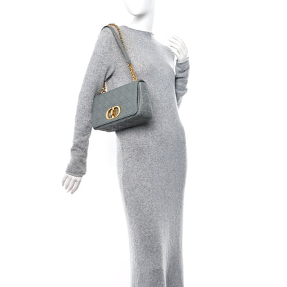 Christian Dior Calfskin Cannage Medium Caro Bag Ethereal Grey 2 of 10