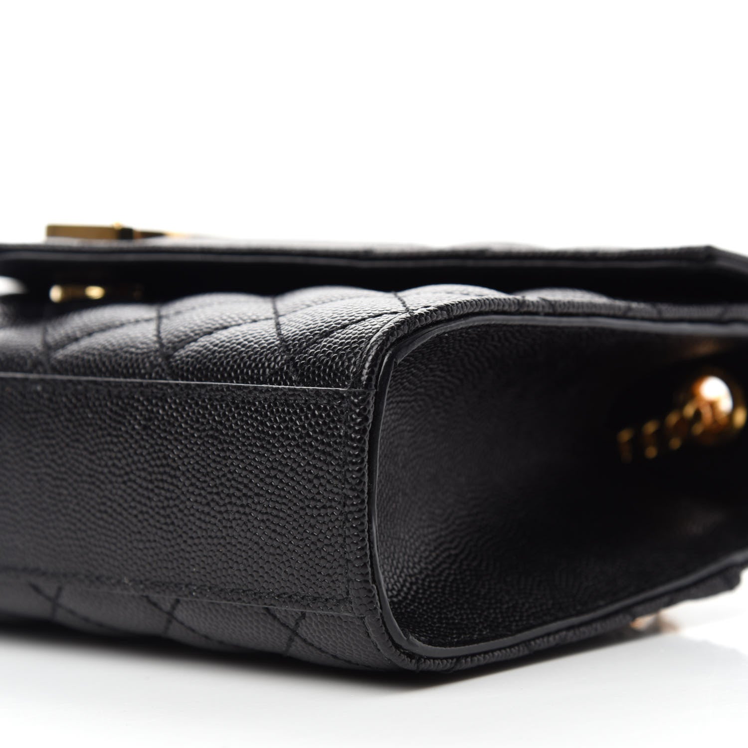 Saint Laurent Grain De Poudre Textured Mixed Matelasse Triquilt Small Monogram Satchel Black 7 of 10