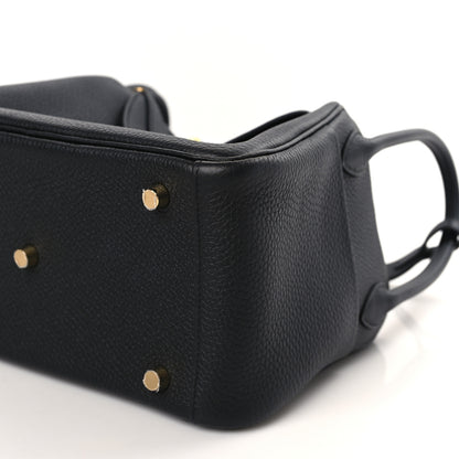 Hermes Taurillon Clemence Lindy 26 Black 9 of 10