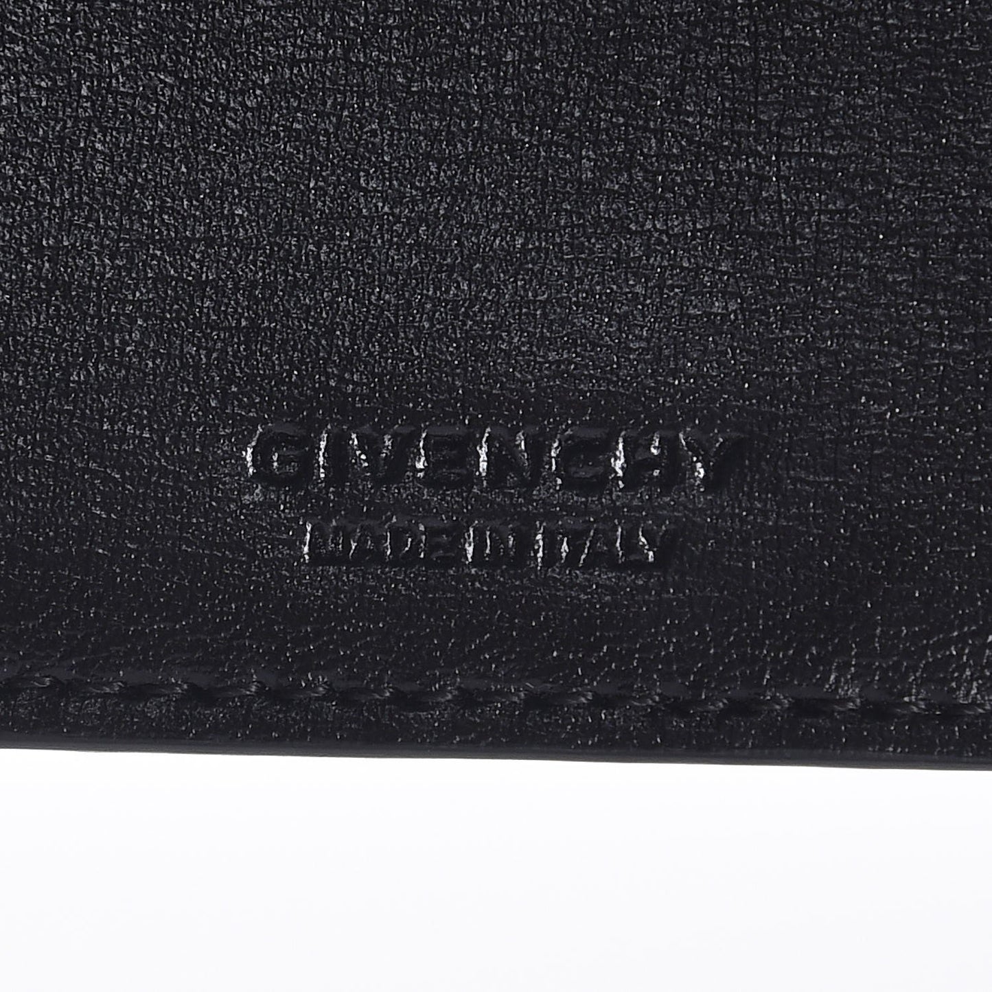 Lambskin Prism Print Flap Card Case Black