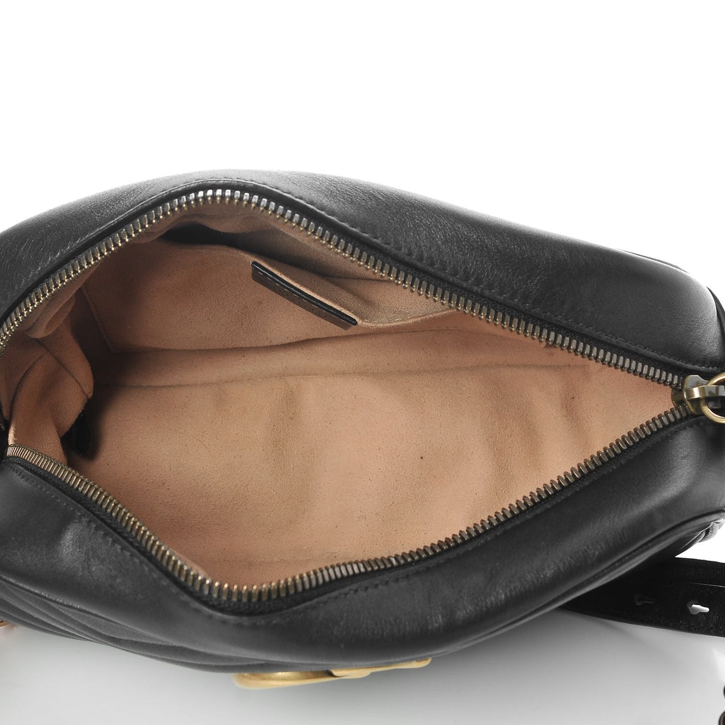 Calfskin Matelasse Small GG Marmont Chain Shoulder Bag Black