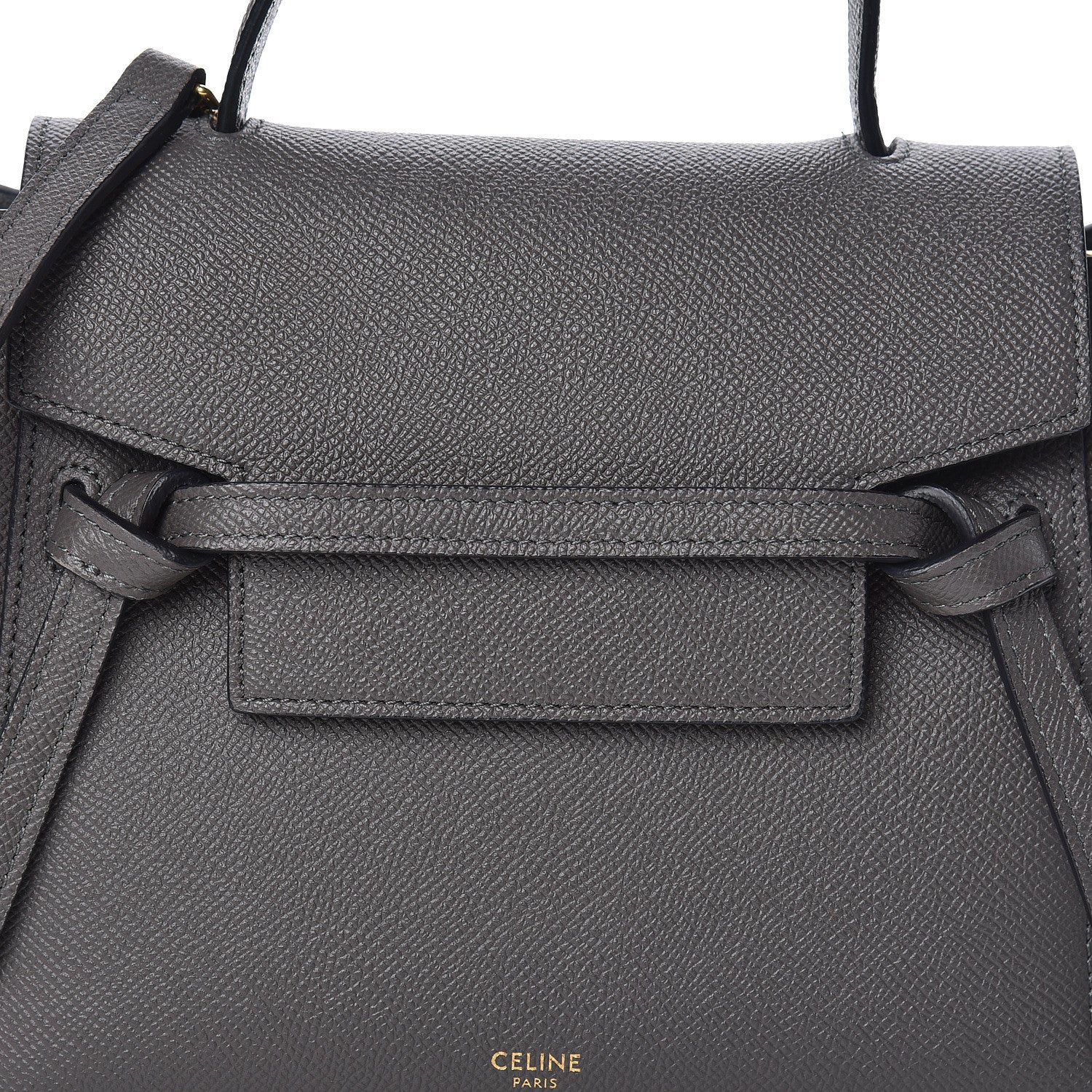 Celine Grained Calfskin Nano Belt Bag Grey 7 of 9