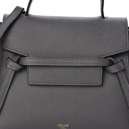 Celine Grained Calfskin Nano Belt Bag Grey 7 of 9