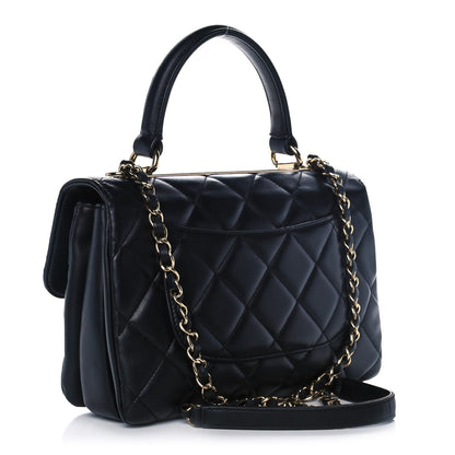 Chanel Lambskin Quilted Small Trendy CC Dual Handle Flap Bag Black 3 of 12
