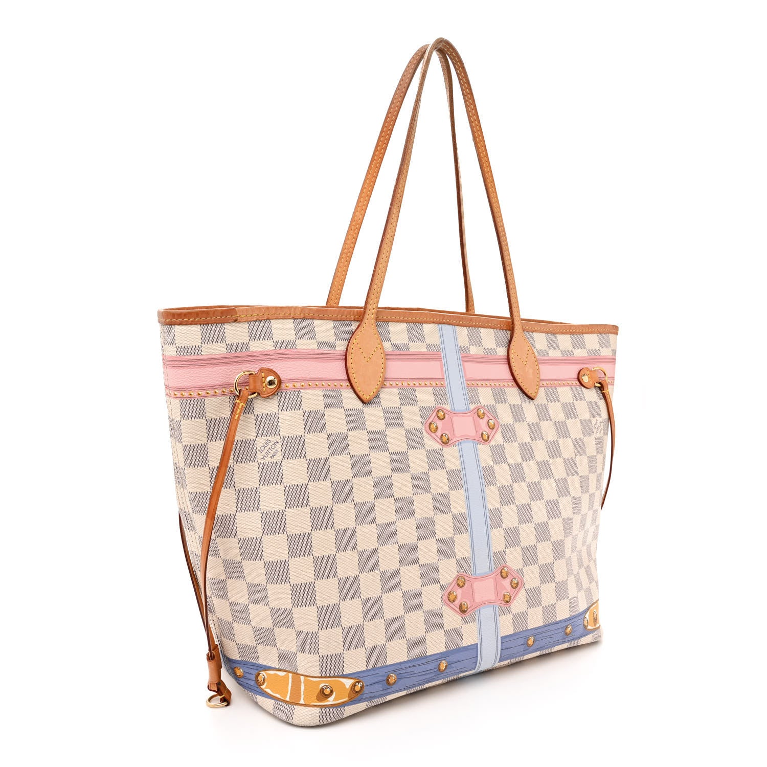 Louis Vuitton Damier Azur Summer Trunks Neo Neverfull MM 4 of 16
