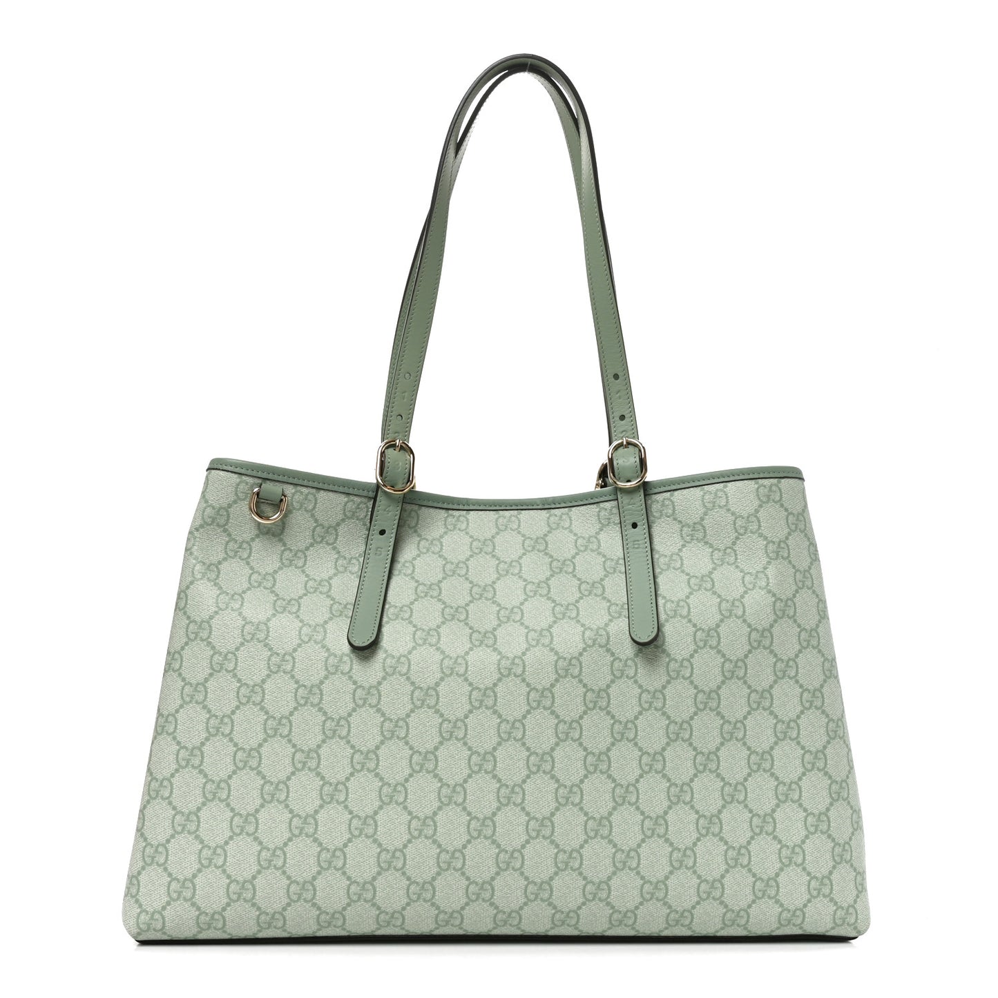 GG Supreme Monogram Emblem Large Tote Bag Sage Green