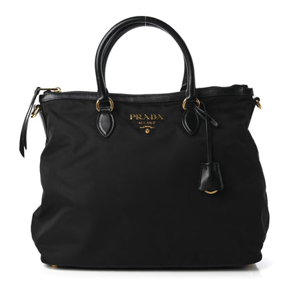Prada Tessuto Nylon Soft Calf Tote Black 1 of 10