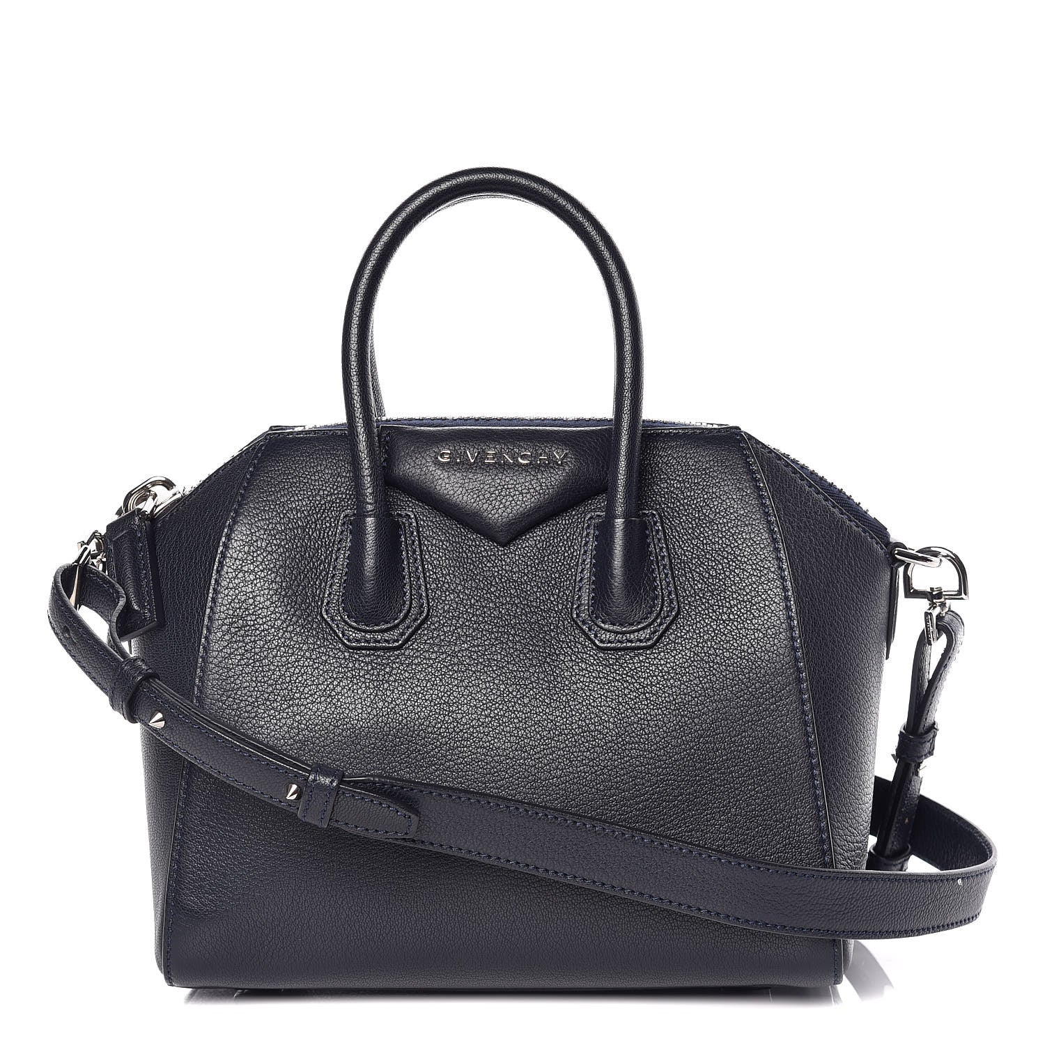 Givenchy Sugar Goatskin Mini Antigona Night Blue 1 of 11