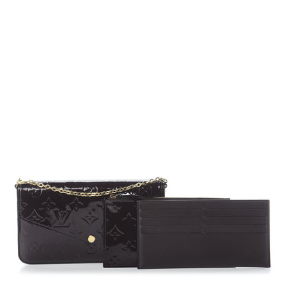 Louis Vuitton Vernis Pochette Felicie Chain Wallet Amarante 3 of 9